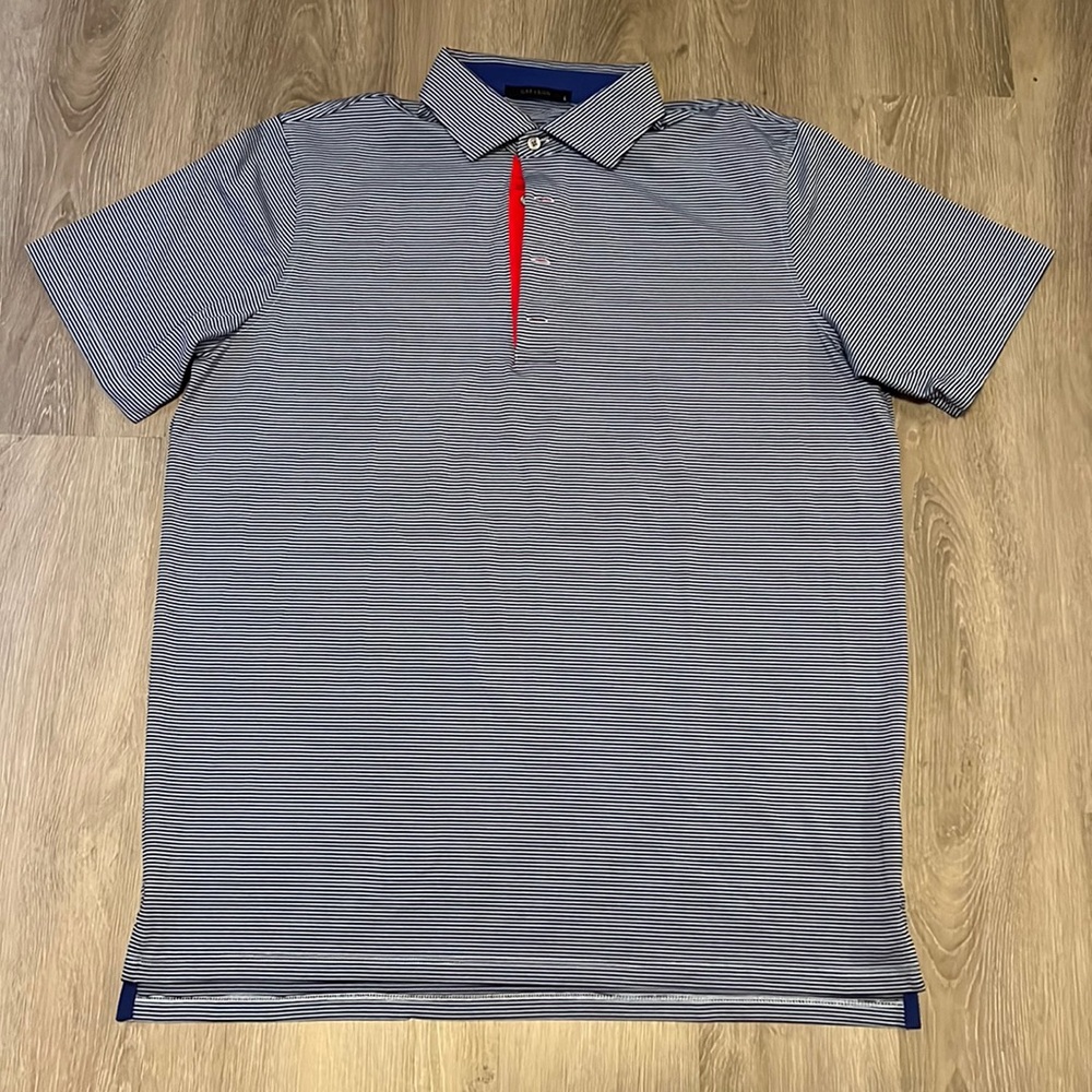 Greyson Blue Striped Polo Shirt